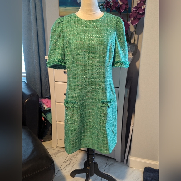 Lilly Pulitzer Kelly Green Ryner Palm Beach Boucle Dress - Picture 2 of 5